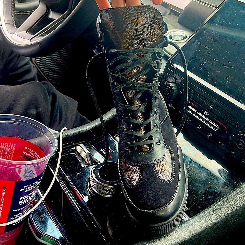 Louis Vuitton combat boots. Authentic!